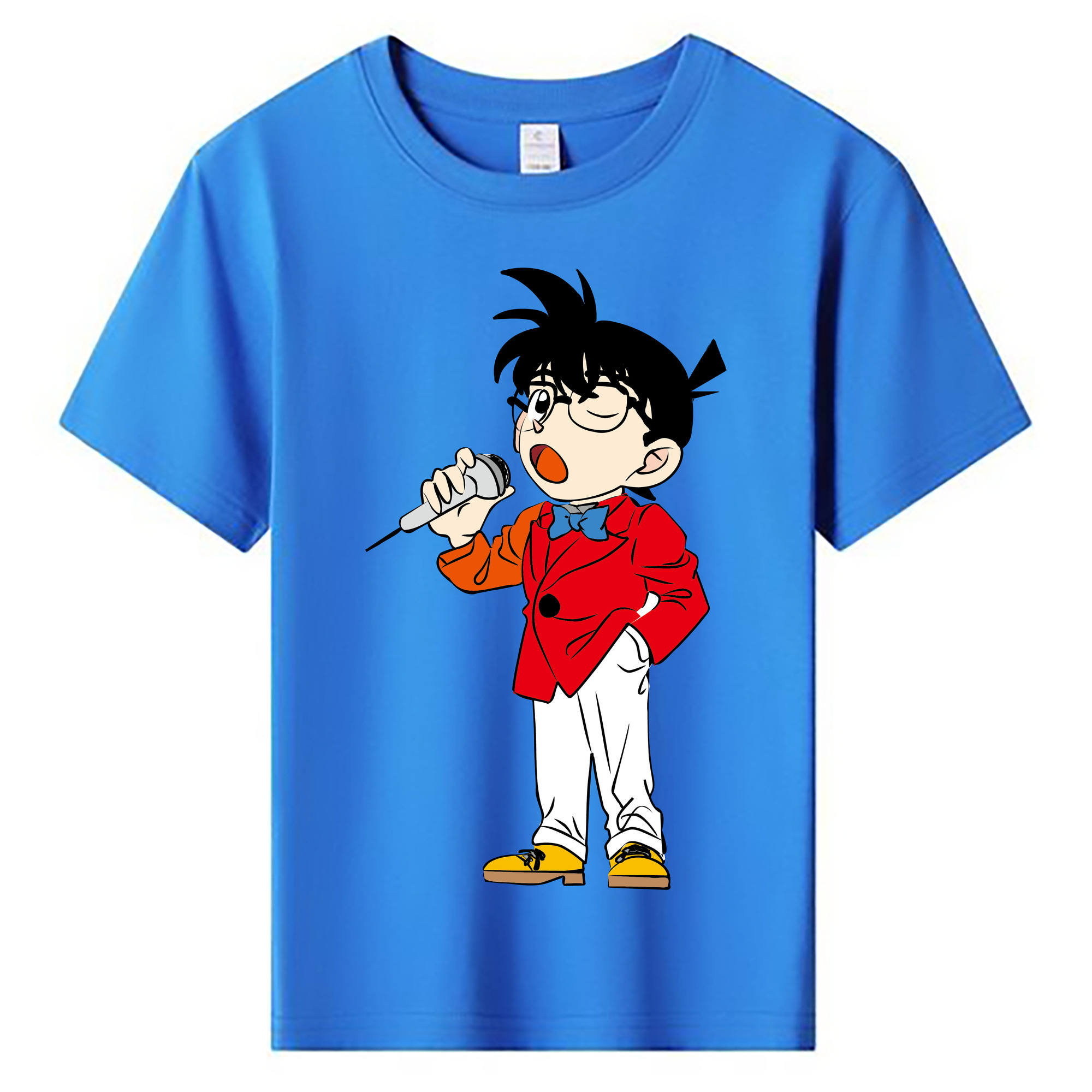 （画像用） 名探偵コナン 江戸川 コナン Detective Conan Conan Edogawa 綿100％キッズTシャツ（フロントプリント）
